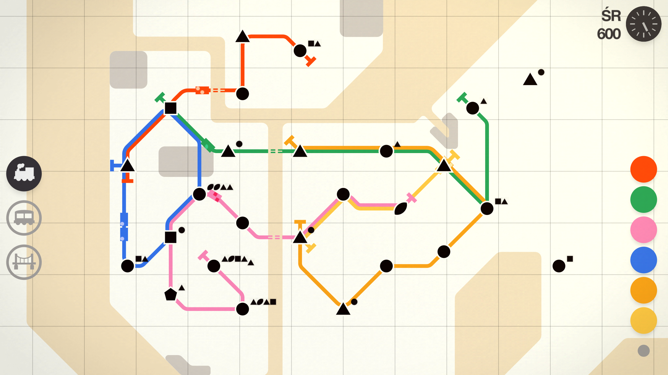 Zrzut ekranu z gry Mini Metro