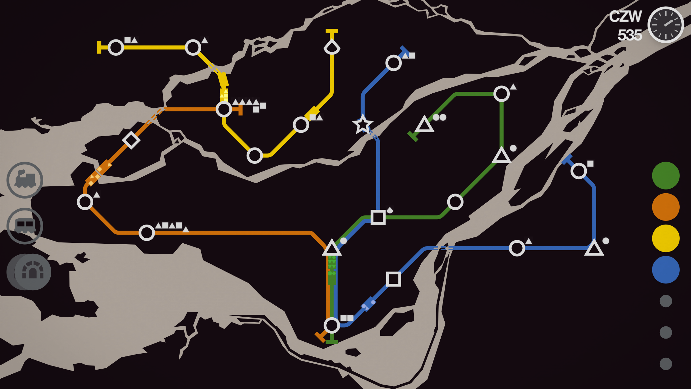 Zrzut ekranu z gry Mini Metro