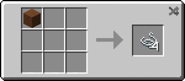 Minecraft recipe showing all wool variants being crafted into 4 string pieces